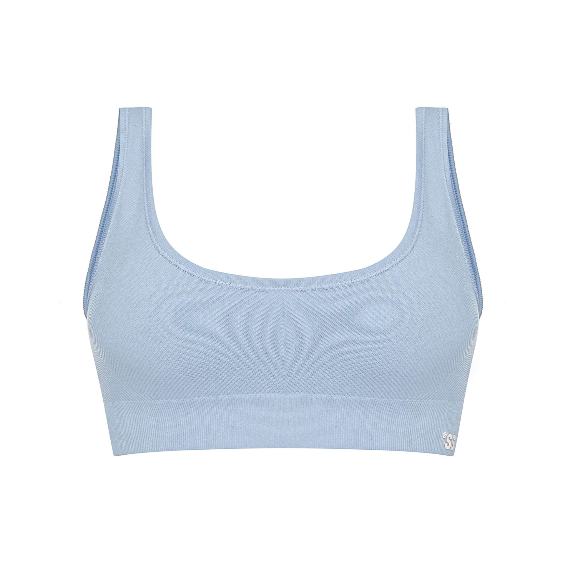 Sister's Sport SEAMLESS RIBBED TOP - Dirty Blue