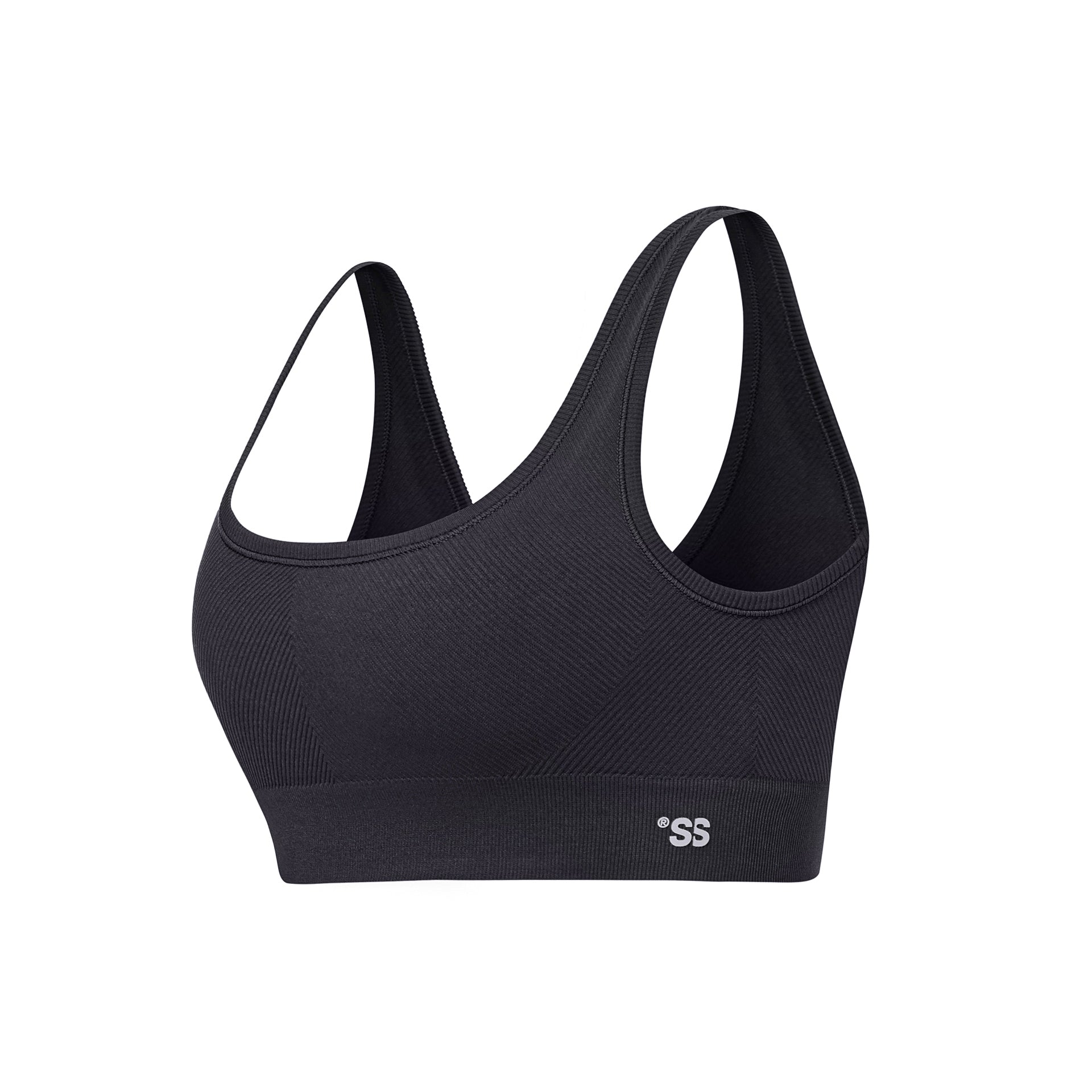 Sister's Sport SEAMLESS RIBBED TOP - Dark Graphite