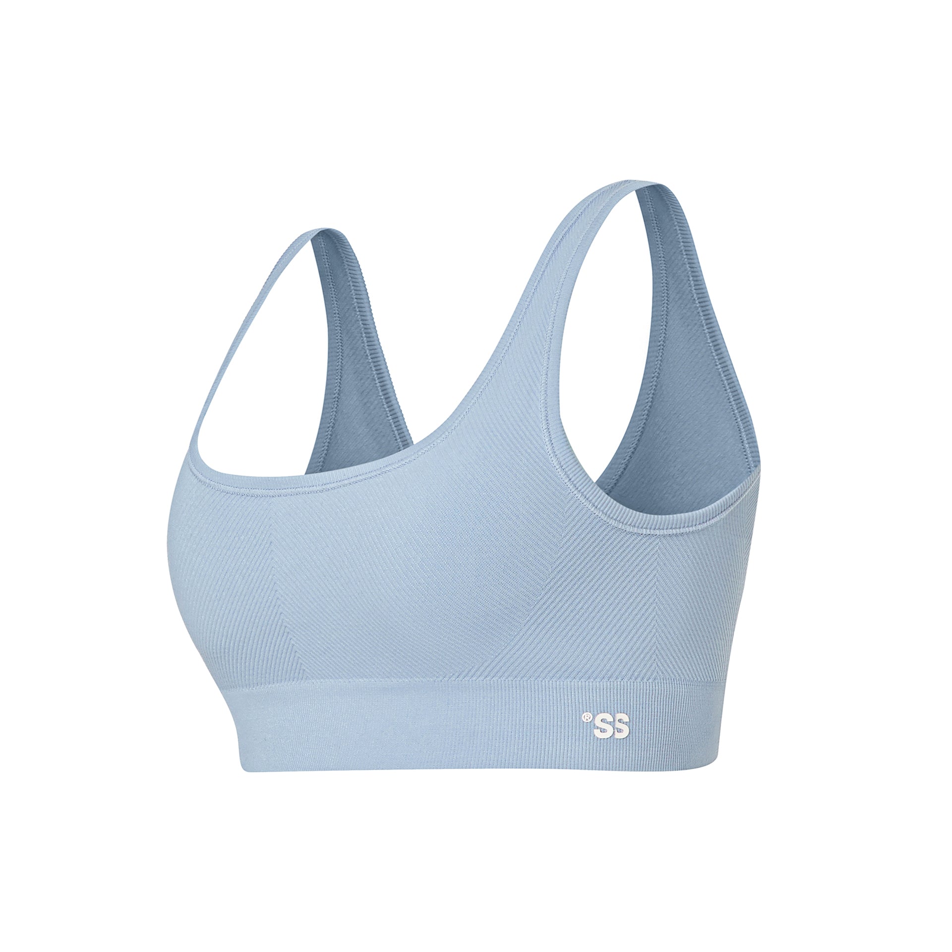 Sister's Sport SEAMLESS RIBBED TOP - Dirty Blue