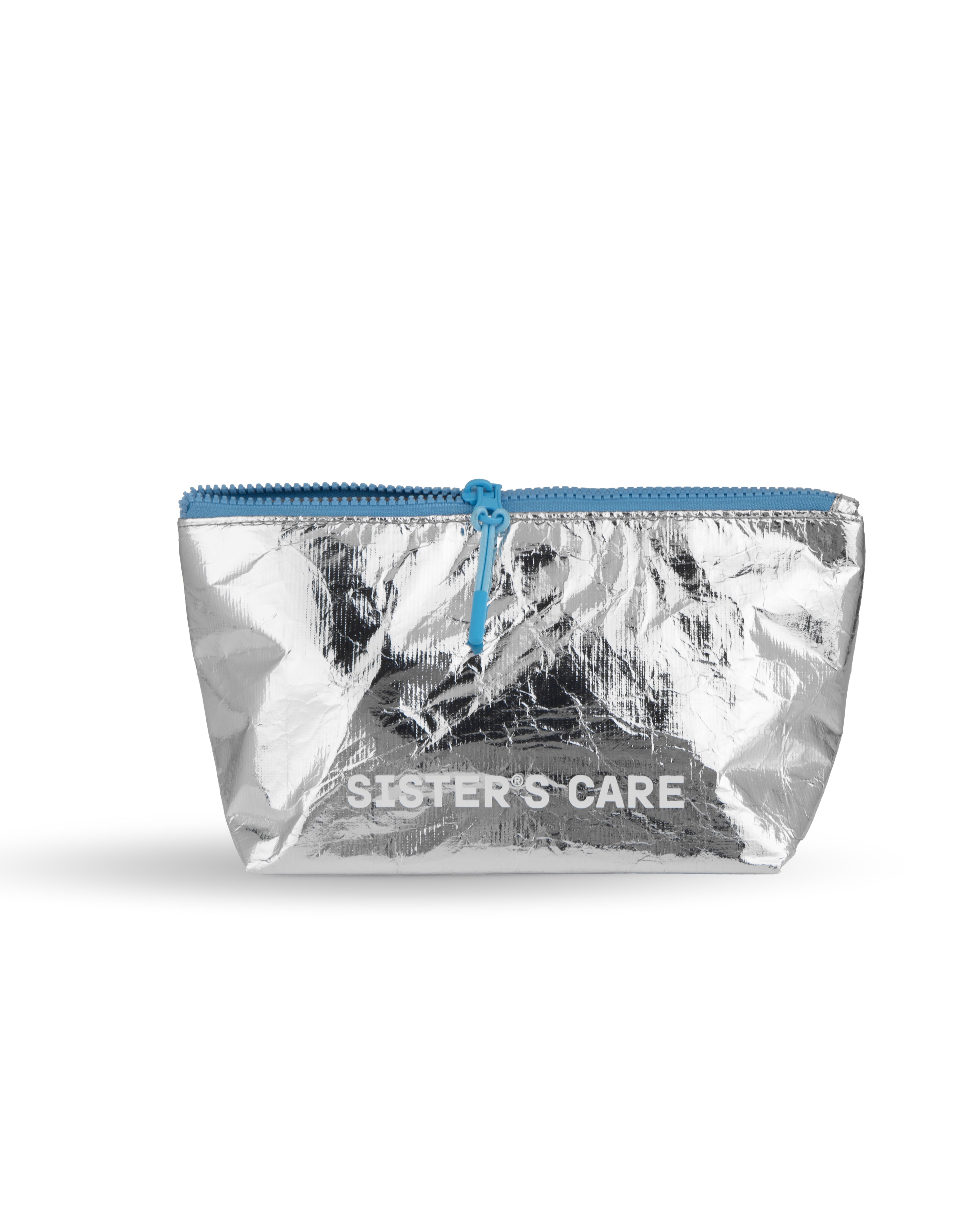 Cosmetic Bag with UV Protection - Silver & Blue